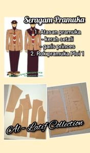 Pola jiplak / pola instan SETELAN PRAMUKA WANITA SMA / PENEGAK