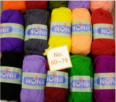 Benang kait Nona M code 60 ~ 79 40gram 4ply knitting yarn 1pc
