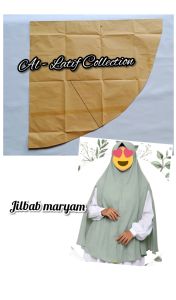 pola instan / pola jiplak jilbab maryam.