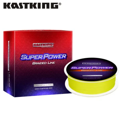KastKing Brand 300M 500M 1000M SuperPower PE Braided Fishing Line 4 Strand 6-80LB Multifilament Fishing Line for Carp Fishing Wire Yellow