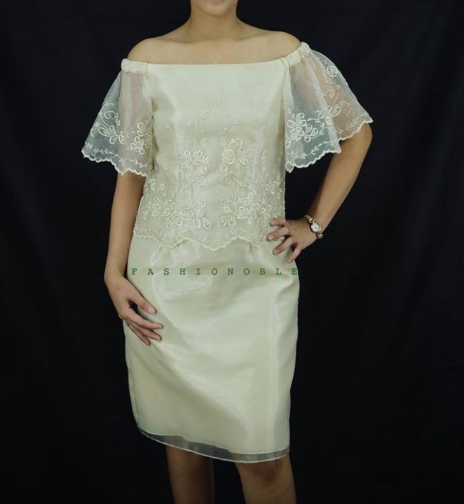 Off shoulder hotsell modern filipiniana