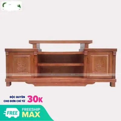 [Trả góp 0%] tủ tivi phong khách KỆ TIVI XOAN ĐÀO ĐỤC 2 CÁNH CỤC NHÔ