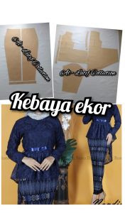 pola instan / pola jiplak kebaya ekor