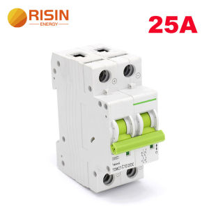 Risin Free Shipping 550VDC 2Pole Solar Circuit Breaker Din Rail DC Circuit Breaker C Curve 10A to 63A 80A 100A 125A
