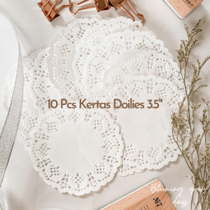 Bloomingyourdays Paper Lace Doilies 3.5 inch Kertas Alas Renda Kertas Doylyes