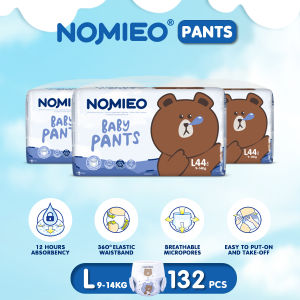 [Carton Sale]NOMIEO Diapers Pants / Tape S M L XL XXL XXXL bundle of 3 Baby disposable diapers