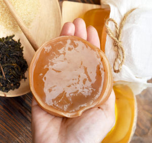 LIVE Kombucha JUN Scoby Culture in Strong Starter Tea16 oz (400ml 2 cups) - Brew Your Own Kombucha/JUN tea Successfully Kombucha Works