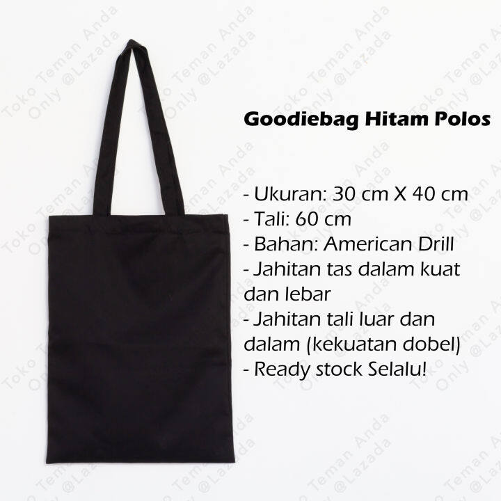 Tote bag sales polos hitam