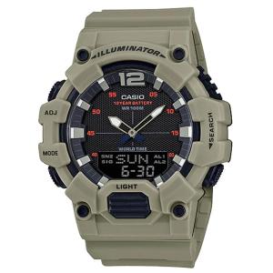 CASIO ORIGINAL - CASIO HDC-700-3A3VDF - Analog Digital Combination - NEW - MEN - Rubber Band - Coklat Susu - Jam dunia JD18ST # Jam Tangan Pria Cowok Anti Air Digital Analog + CASIO HDC 700 3A HDC-700 700 HDC700 HDC-700-3A $ WR1 STR BS7