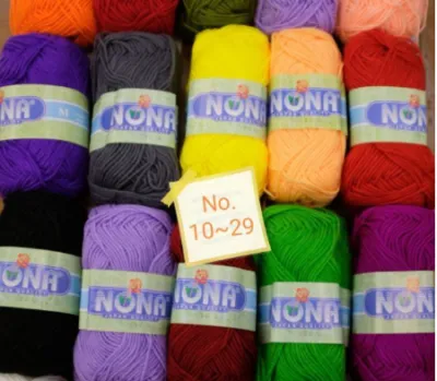 Benang kait Nona M code 10 ~ 29 40gram 4ply knitting yarn 1pc