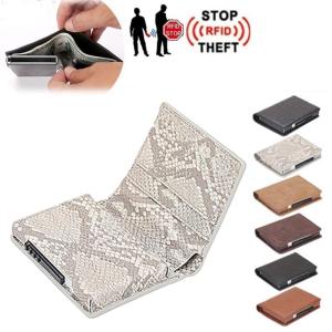 Anti Theft Credit Card Holder Wallet Aluminium Men Women Metal MIni Wallet for Cards Business Slim Card Package RFID Protector Smart Wallet