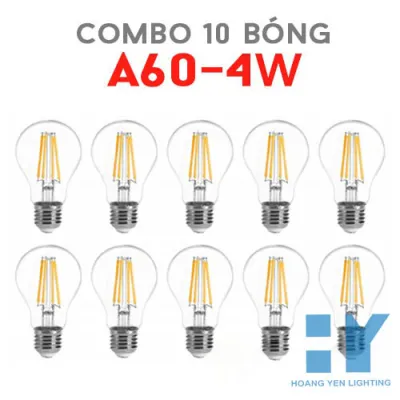 [HCM]Combo 10 bóng LED A60 2W bóng edison trang trí