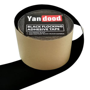 Black Flocking Adhesive Tape Projection Screen Felt Tape Border Ultra High Contrast Deep Black Felt Strips for Projector Screen Frame DIY