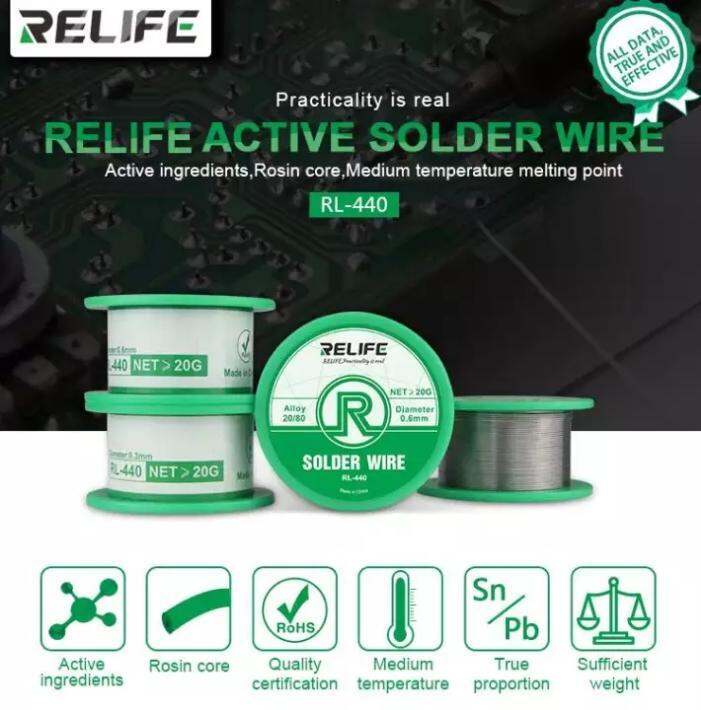 RELIFE Active Solder Wire RL-440 ACTIVE SOLDERING WIRE 20g | Lazada PH