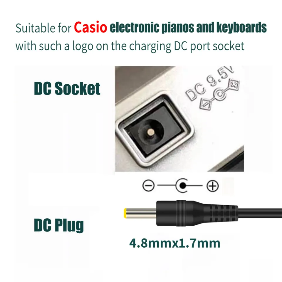 1A AC/DC Adapter AD-E95100LW AD-E95 for Casio LK-190 LK-240