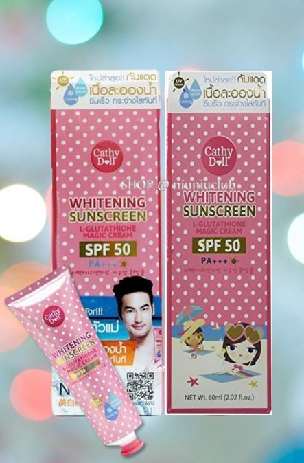 Cathy Doll Whitening Sunscreen L-glutathione Magic Cream SPF50 PA+++ Net  Weight 60 ml. | Lazada Singapore