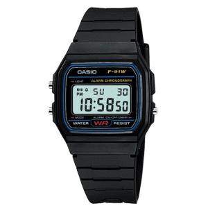 CASIO ORIGINAL - CASIO F-91W-1DG - Casio Digital - New - MEN - Hitam - Strap Resin Band - Jam dunia JD19ST # Jam Tangan Pria Cowok Anti Air Digital Analog + CASIO F 91W 1 F-91W 91 W F91 F-91 F91W $ WR0 STR SD7 HT7