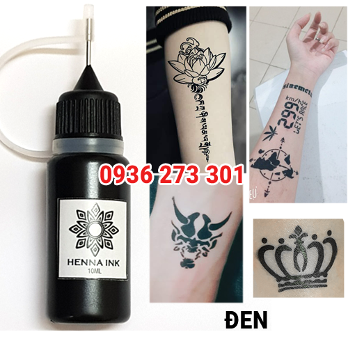 Sỉ] Mực xăm tạm thời + tặng 3-5 hình xăm thử tạm thời, xăm giả tatoo Henna  | Shopee Việt Nam