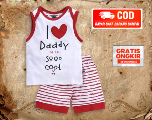 Setelan Anak Laki Laki 1 2 3 Tahun Baju Import Murah Keren Lucu Set Terbaru ILOVEDADDY DAIROKU