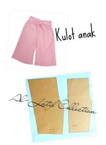 Pola jiplak / pola instan kulot anak