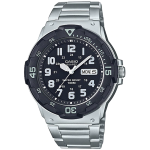 CASIO ORIGINAL - CASIO MRW-200HD-1BVDF - Men - Silver Hitam - Stainless Steel Jam dunia JD18ST # Jam Tangan Pria Cowok Watch Anti Air Digital Analog + CASIO MRW-200HD-1B MRW 200HD 1B MRW-200HD 200 HD MRW200 MRW200HD MRW-200 s001 $ WR1 STS SD7