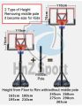 BIGGER BASE Portable Basketball Hoop Basketball Stand rim NBA Standard Height 3.05meter. 