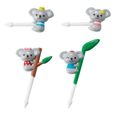 TORUNE P3580 Koala Food Pick | Fruit Fork Picks Bento Accessories Children Snack Cake Dessert Toothpick Lunch Box Decoration