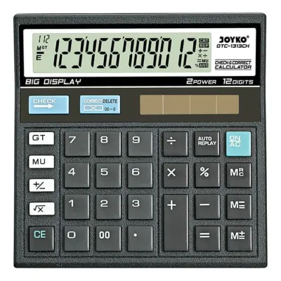 Calculator Kalkulator Joyko DTC-1313CH 12 Digits Check Correct MURAH