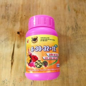 PHÂN ĐẦU TRÂU 6-30-32 KÍCH TRỔ HOA VÀ RA HOA ĐỒNG LOẠT 100g