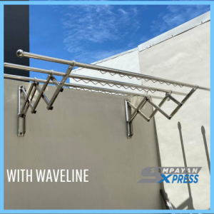 UPGRADED 3Pole Space Saver Stainless Steel Sampayan Laundry Drying Rack