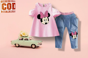 BJOnline - 1 SET BAJU ANAK PEREMPUAN KEKINIAN / BAJU KARAKTER MINNIE PINKY / BAJU DAN CELANA / UNTUK ANAK USIA 2 3 TAHUN / SETELAN ANAK / KEKINIAN / BAGUS / KEREN / GEMES / LUCU / KEKINIAN / BAGUS / COD / REALPICT