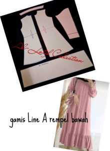 Pola jiplak/ pola instan gamis line A rempel