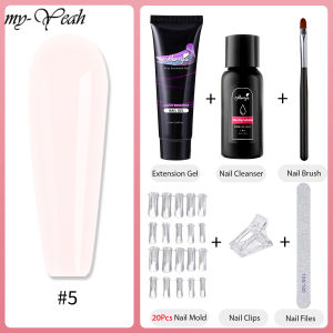 myyeah 6ชิ้น/เซ็ตศิลปะเพ็นท์เล็บกันแดดเจลเล็บ Quick ต่อเล็บสีเล็บเคล็ดลับสติ๊กเกอร์เล็บรูปแบบ DIY ชุดดูแลเล็บมือ