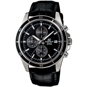 CASIO ORIGINAL - CASIO EDIFICE - EFR-526L-1AVUDF - Men - Hitam - Kulit Jam dunia JD18 # Jam Tangan Pria Cowok Anti Air EDIFACE CASIO Digital Analog + CASIO EFR-526L-1A EFR 526L 1A EFR-526L 526 L EFR526 EFR526L EFR-526 s001 $ WR1 STK BS7 HT7