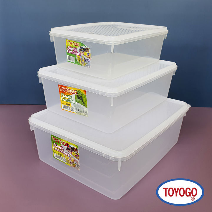 TOYOGO 3283/84/85 Multi Storage Container with Lid (3L/5L/8L) | Lazada