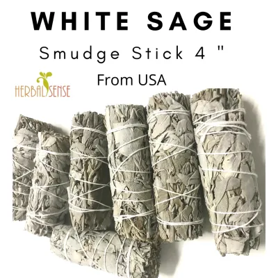 SI White Sage Smudge Stick (4 inch) Purifying Cleansing Boost the energy