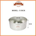 Aluminium Deep Round Cake Tin Mould With Loose Base (Deep 80mm) - 4/5/6/7/8 Inch / Loyang Bulat Tinggi Pangkal Longgar. 