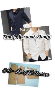 pola instan / pola jiplak kemeja LPA anak slimfit