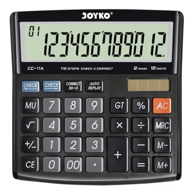 Calculator Kalkulator Joyko CC-11A 12 Digits Check Correct MURAH