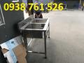 [HCM]Bồn rửa chén công nghiệp inox 2 học. 