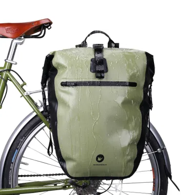 Rhinowalk Bicycle bag&Pannier Fully Waterproof 27L-30L High Bike Bag capacity Multifunctional Rear Rack Pannier Bag Cycling Bags