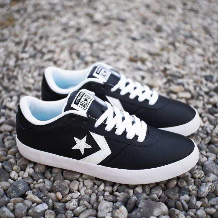 Converse point star store ox black