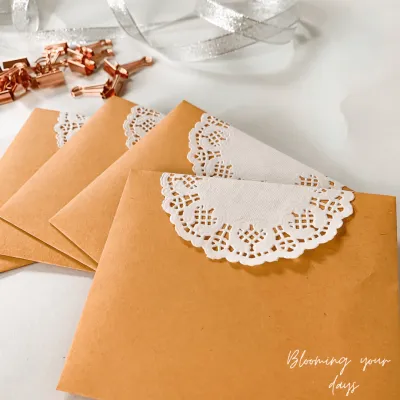 Bloomingyourdays 5Pcs Amplop Kraft Vintage Retro Klasik Mini Warna Coklat