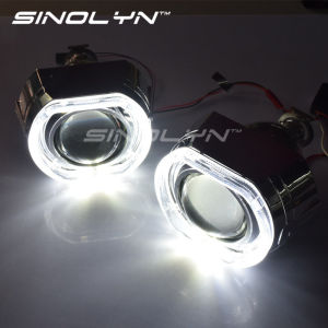 LED Angel Eyes Halo HID Bixenon Projector Headlight Lens 2.5 Mini 8.0 H1 High/Low Projectors For H4 H7 9005 9006 Car Lights Accessories Motorcycle Retrofit