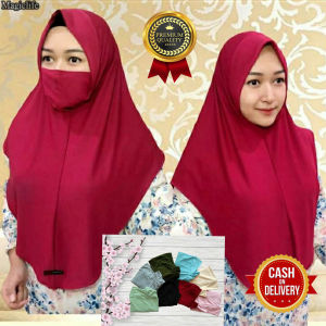 PROMO SPECIAL HIJAB NIQOB / Jilbab Instan Jersey Terbaru Model Niqob / Jilbab Masker/ Kerudung Anti Debu