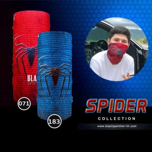 ผ้าบัฟฟ์ลายสไปเดอร์แมน Spider-Man แมงมุม  - Buff Black Panther ผูกผม ผ้าปิดจมูก ผ้าโพกหัว