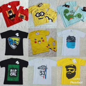 PAKET PROMO KAOS ANAK 8 PCS CAMPUR MOTIF COD BAJU ANAK DISTRO SUPERHERO