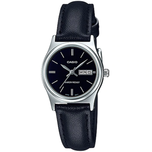 CASIO ORIGINAL - CASIO LTP-V006L-1B2UDF - Women - Hitam Silver - Leather Band Jam dunia JD19ST # Jam Tangan Pria Cowok Watch Anti Air Digital Analog + CASIO LTP-V006L-1B2 LTP V006L 1B2 LTP-V006L V 006 L LTPV006 LTPV006L LTP-006 $ WR0 STK KC7