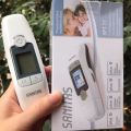 Nhiệt kế điện tử Sanitas SFT 77 của Đức 6 in 1 đa chức năng. 