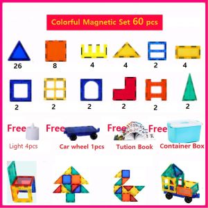 40/60/80/120 3D Window Magnetic Building Blocks Extra Powerful Strong Magnet Tiles Toy Set Clear Color Educational Premium Quality Durable Board Games Gift